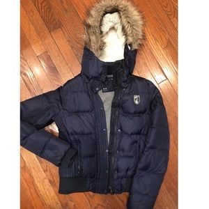 American Eagle Outfitters Navy Blue Coat
